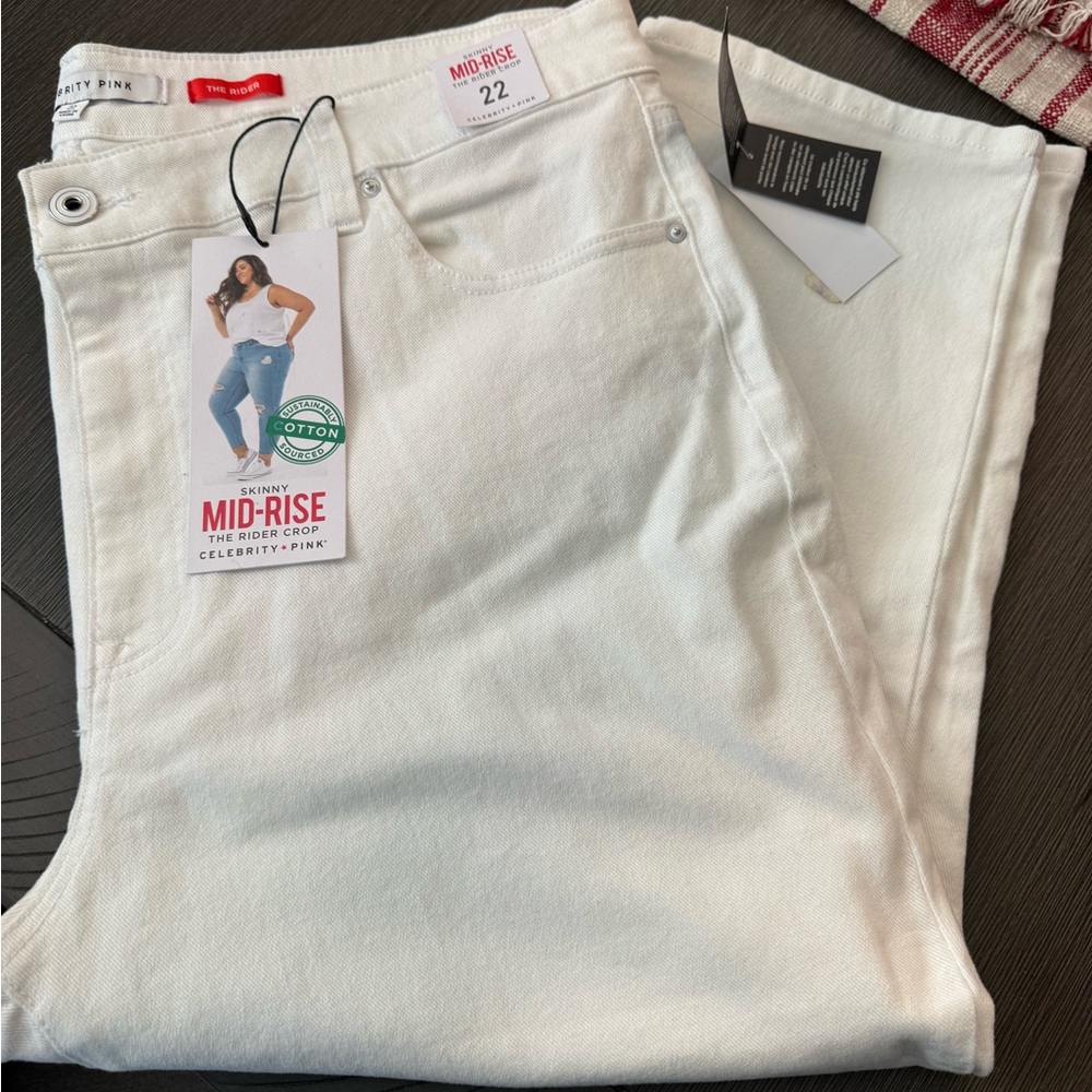 Celebrity Pink Women's Cream Skinny Jeans